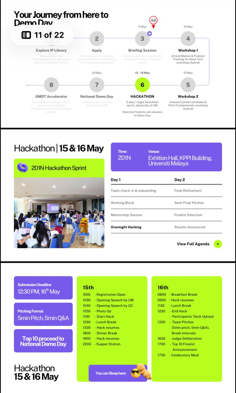 UM Hackathon poster